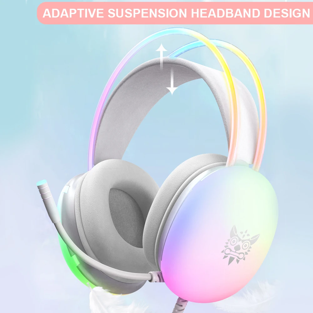 X25 Gaming Headset Full RGB PC Gaming Headphones With Microphone Wired Headphones with RGB Lights Game Headset For PS4 PC Laptop