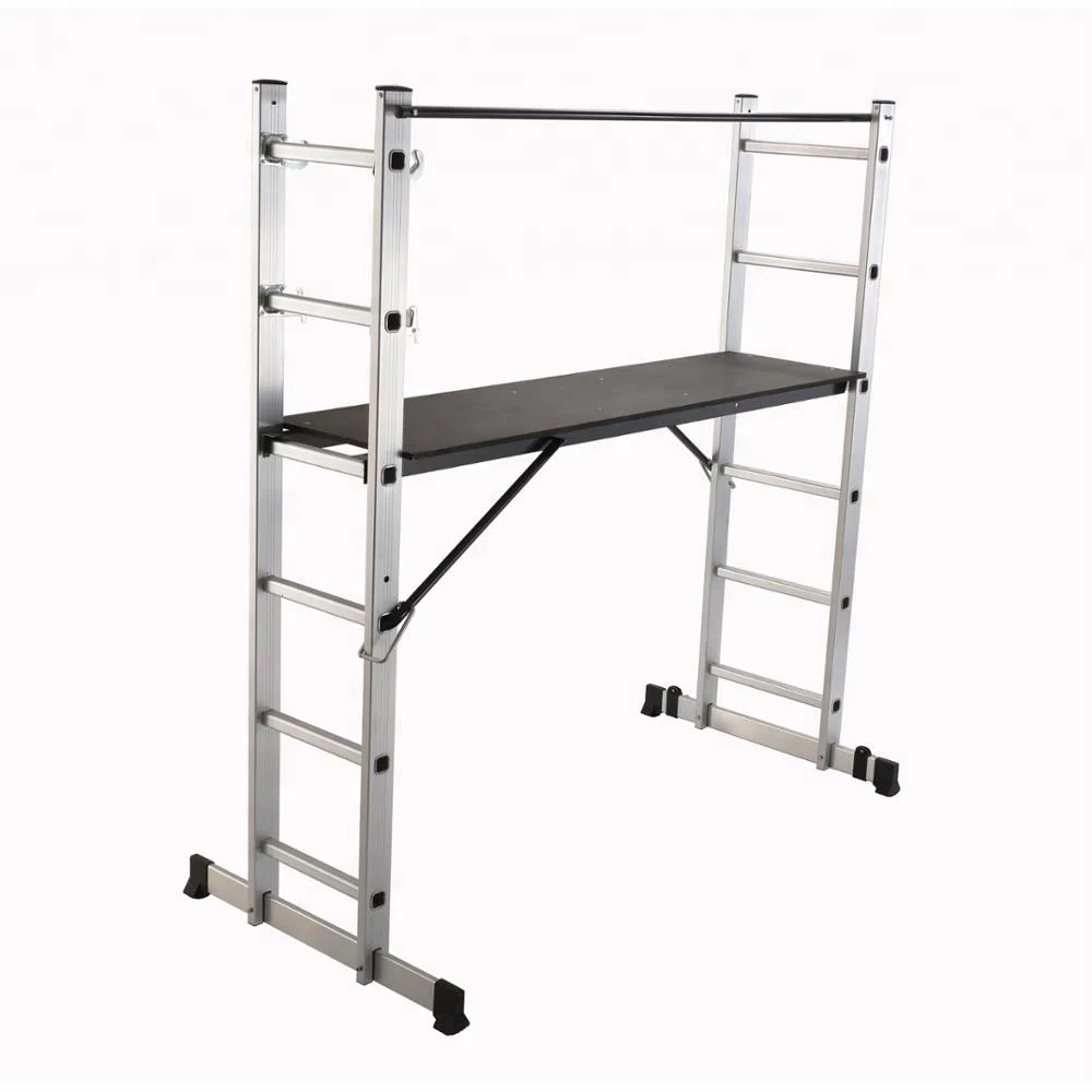 Andaime com estrutura de escada multiuso de alumínio