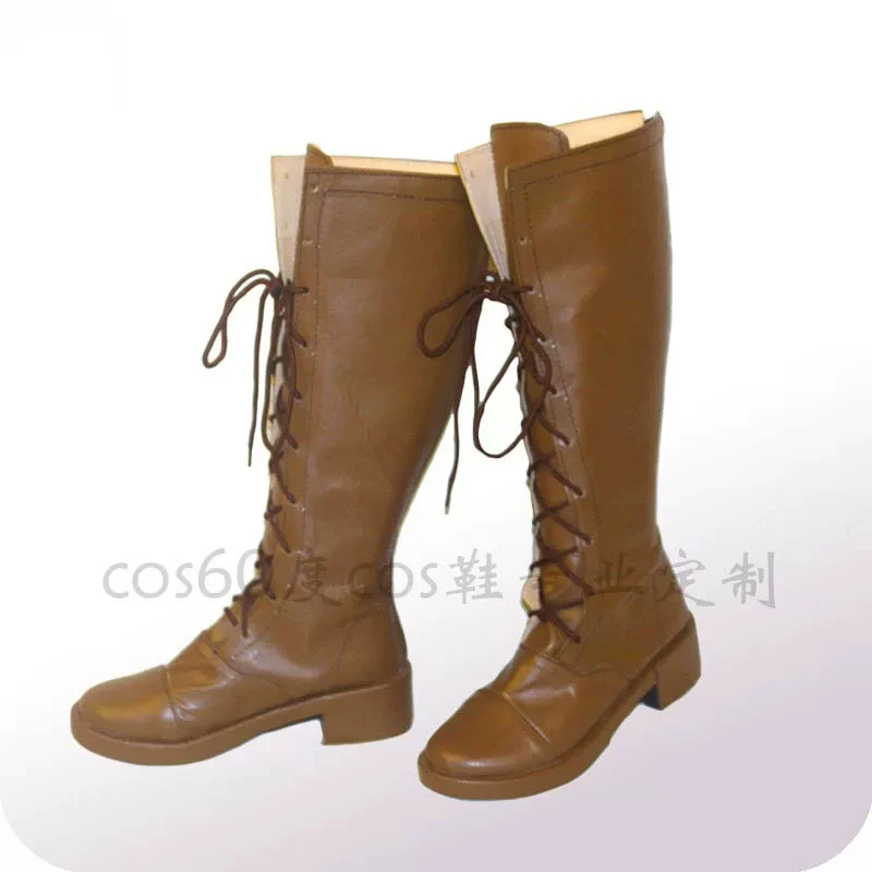 ‌The Promised Neverland Norman Ray Isabella Cosplay Shoes Emma Boots Anime Halloween Carnival Boots Brown Handmade Shoes Boots