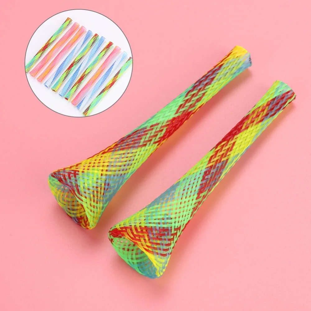 10PCS Random Multicolor Cat Spring Toy Freely Folding Good Elasticity Cat Attract Toy Bite Resistant Pet Playing Toy