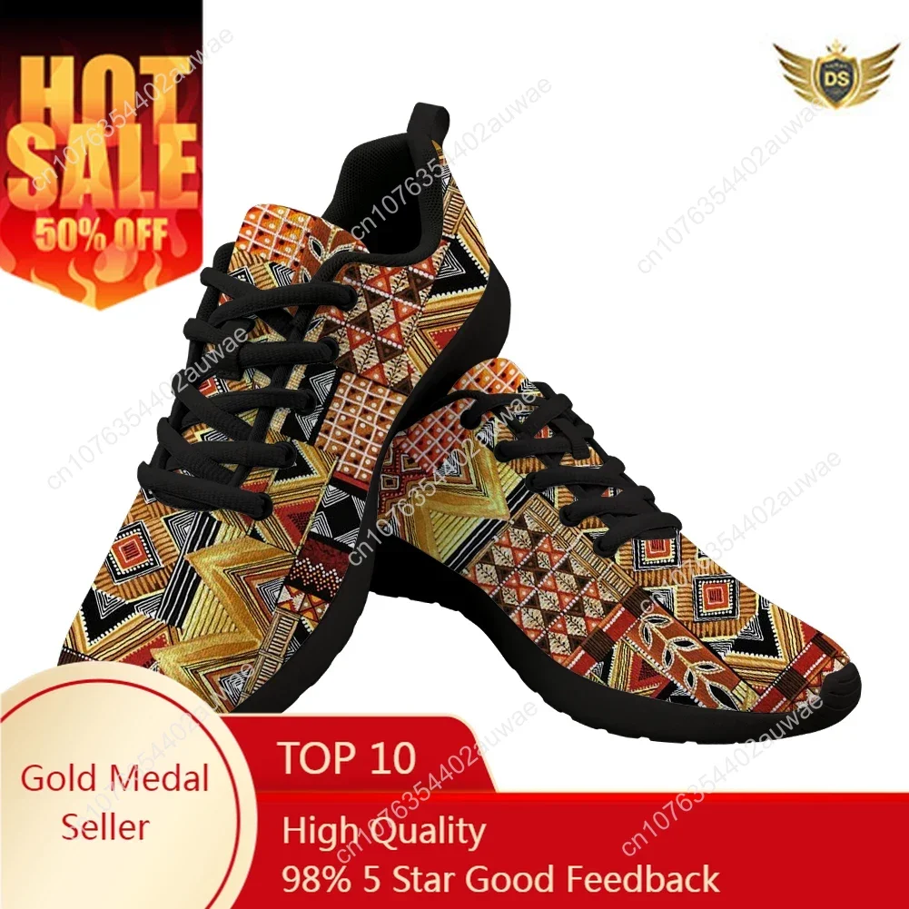 Scarpe firmate Casual uomo leggero piatto stile Harajuku Sneakers con stampa africana Vintage calzature con lacci maschili traspiranti