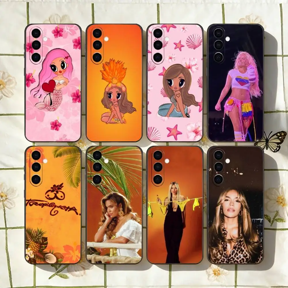 Karol G Tropicoqueta Phone Case For Samsung Galaxy A73,A72,A71,A70,A53,A52,A51,Others Soft Black Cover