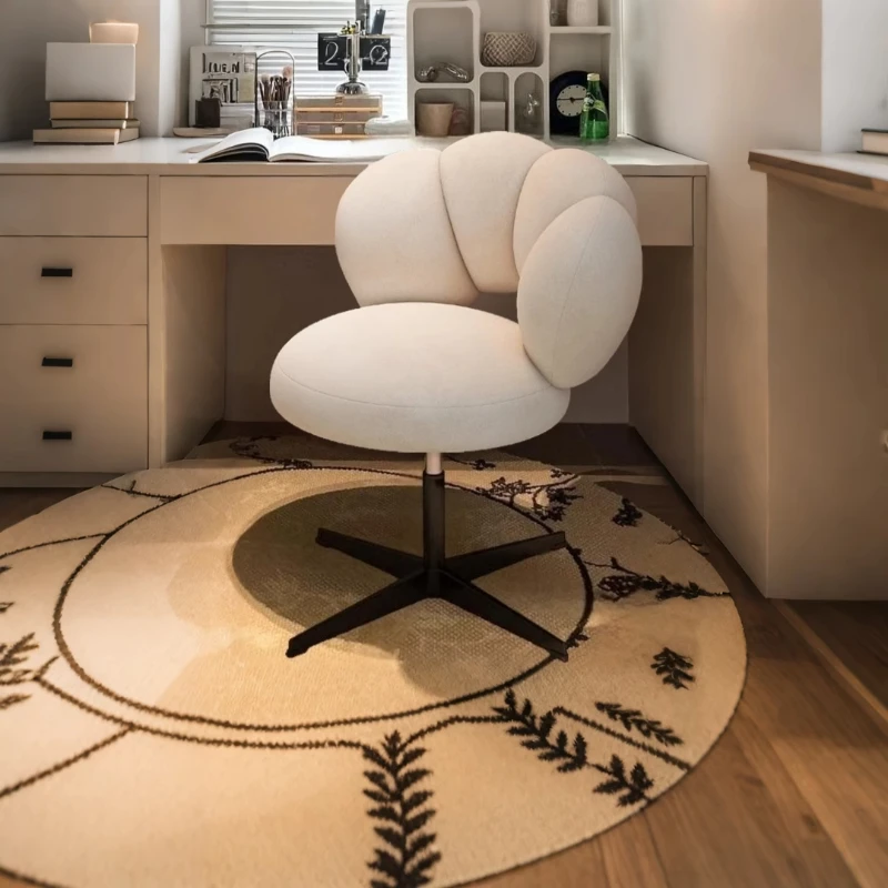 

Dressing stool makeup chair lamb wool light luxury high-end master bedroom girls stool sugar gourd chair Furniture Home