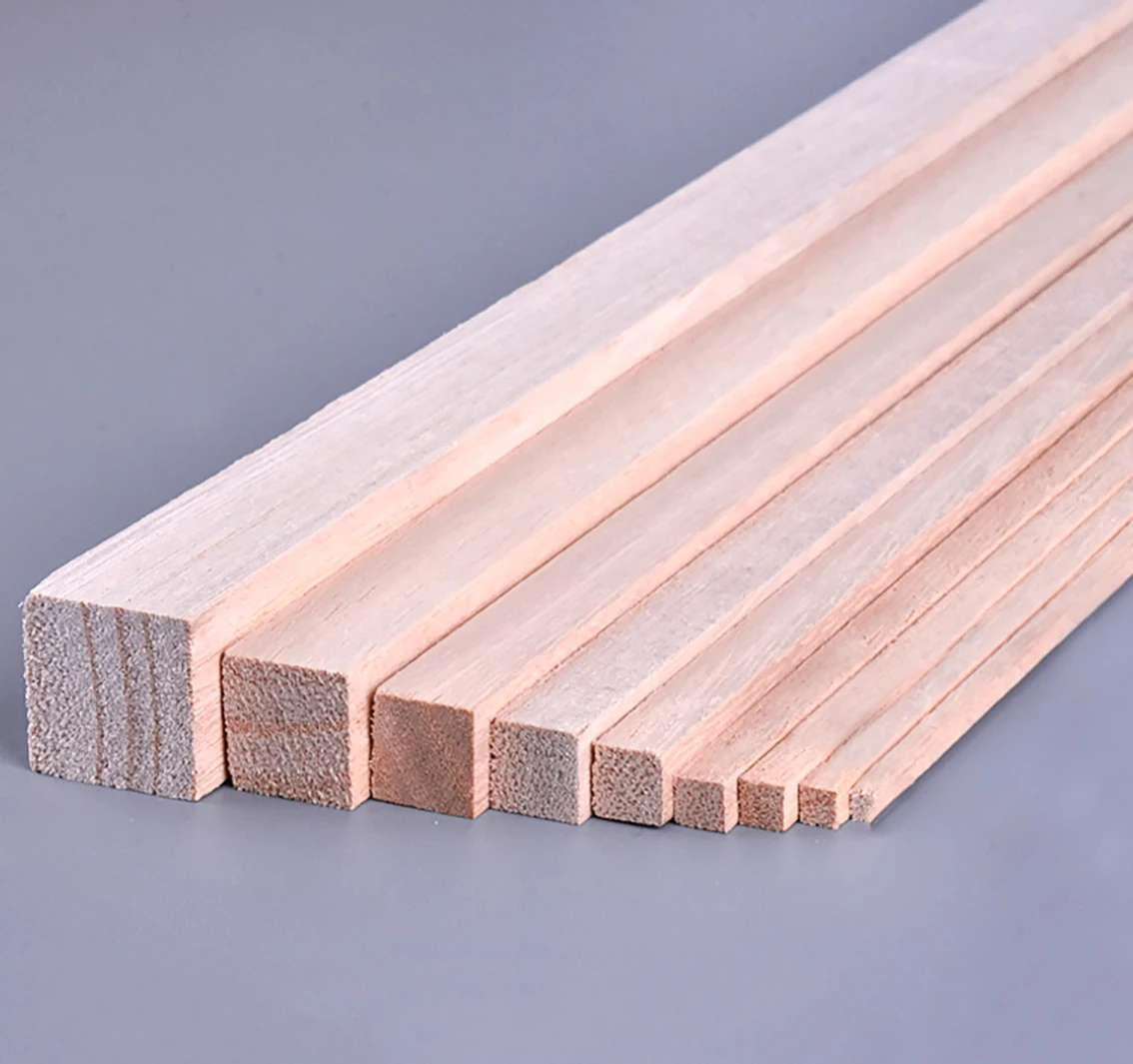 Solid Square Wood Strip 2/3/4/5/8/10/12/20mm*250mm Wooden Rods DIY Model Material Crafts Decoration Making Parts