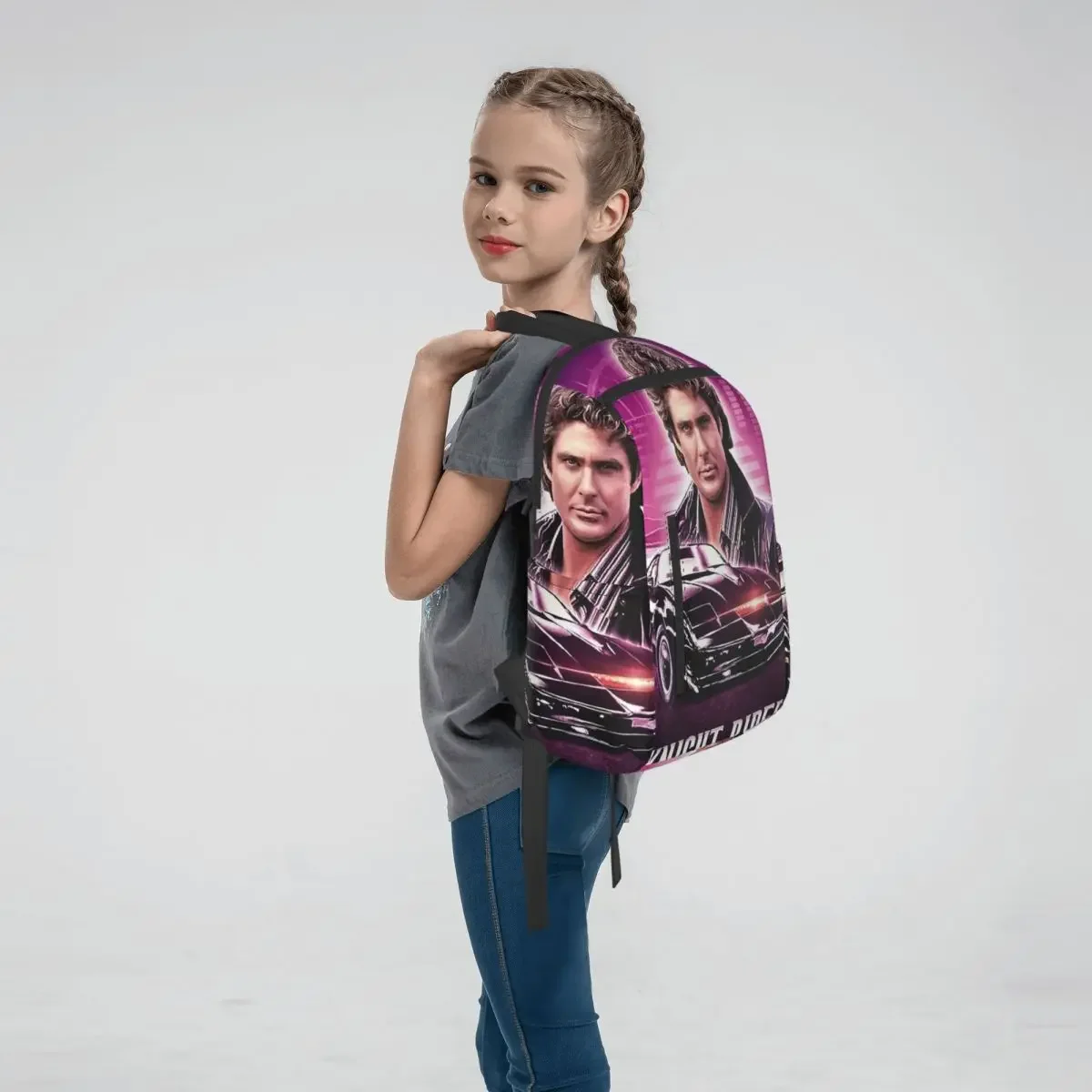 Knight Rider Action Tv Series Backpack Daypack Kids BookBag School Bag Shoulder Bags for Men Women