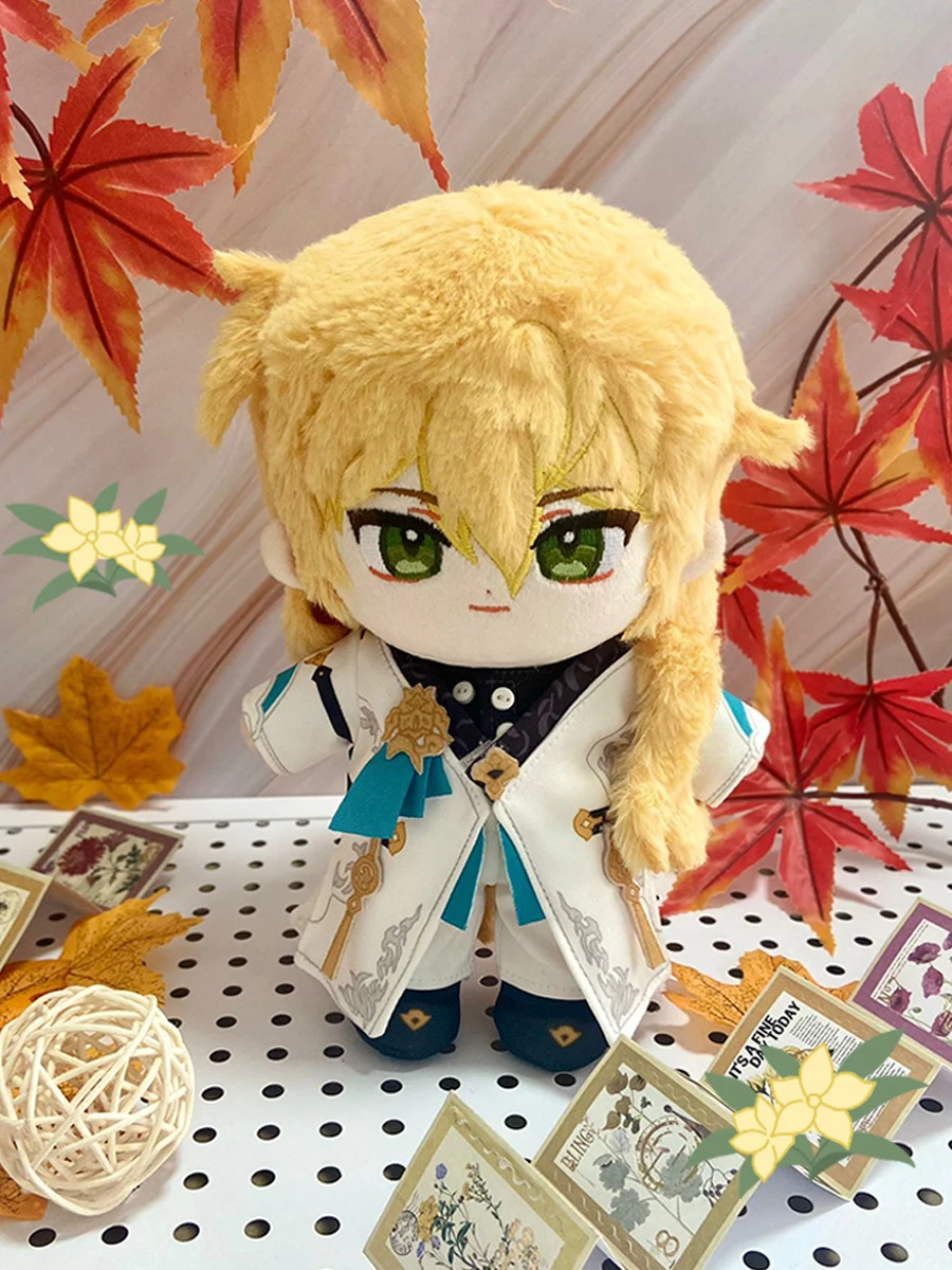 20cm Game Anime Honkai: Star Rail  Luocha  Yellow Hair Handsome  Plush Doll Stuffed Body Dress UP Cotton Mascot Xmas Gift Toys