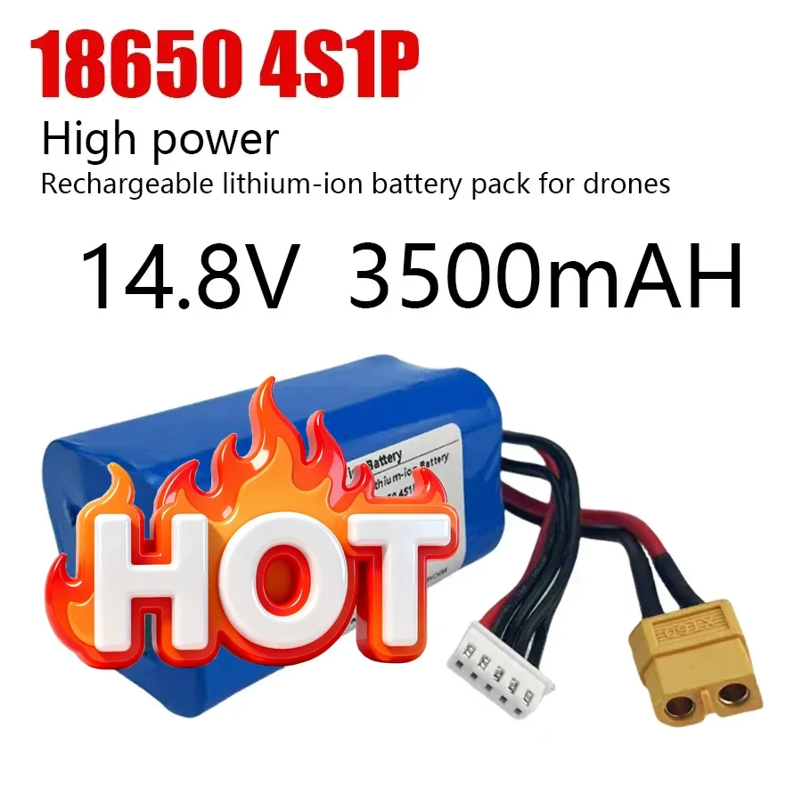 🎠4S1P 14.8V 3500mAh 16.8V Large Capacity Rechargeable Lithium-ion Battery For Various RC Aircraft Quadcopter Engines, Etc. XH2.