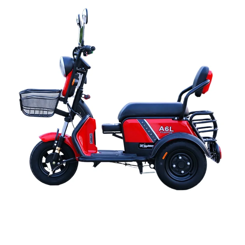 

Electric Tricycle Scooter 500W Three-Seater with Baby Seat 48V 22Ah Leisure Motorcycle for Elderly - Eco-Friendly Adult Trike