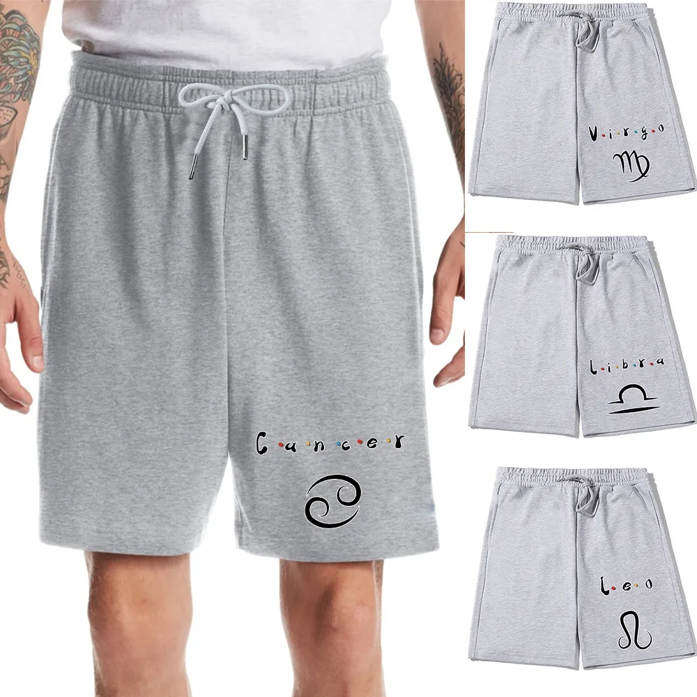 

Summer Shorts Men Fashion Boardshorts Breathable Male Casual Shorts Comfortable Fitness Constellation Print Bodybuilding Shorts