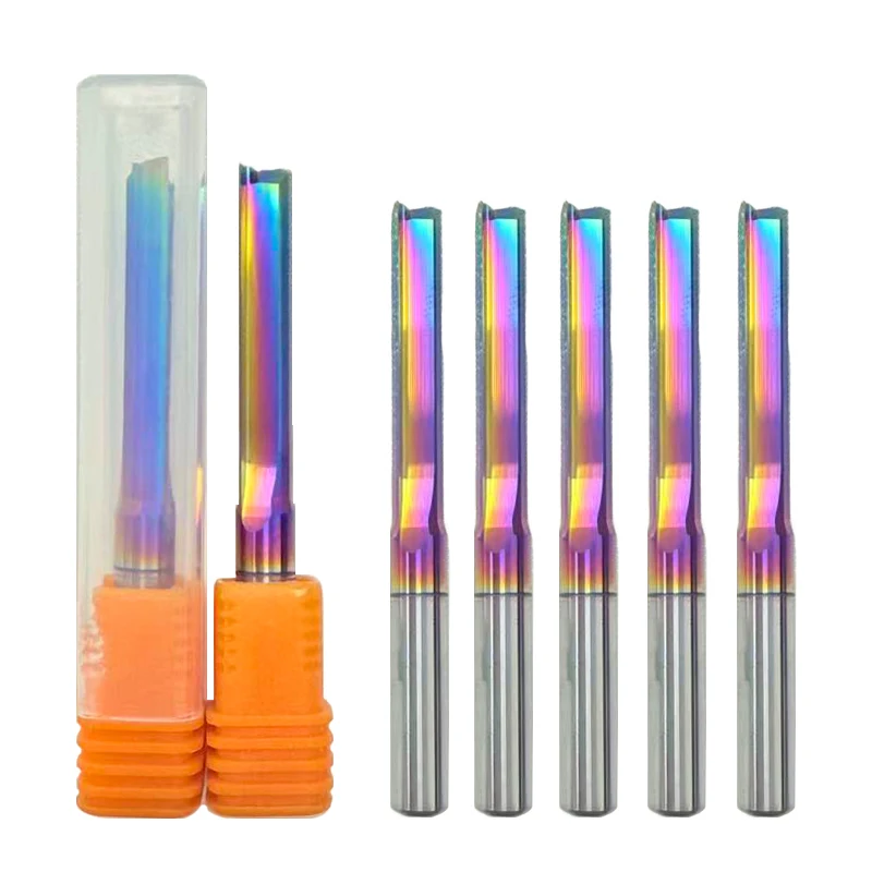 1pcs High-Performance Two Flutes Straight Slot Carbide Endmill - 3.175-8mm, For Wood CNC Engraving