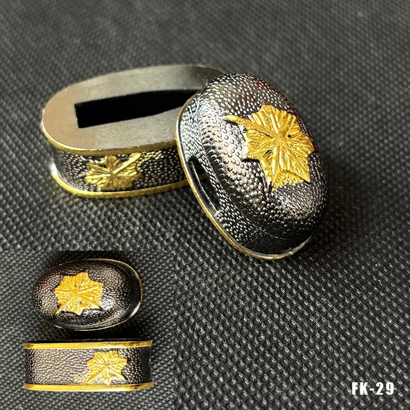 Hochwertige Legierung Katana-Griffkappe Fuchi Kashira Griffkragen für Japanische Schwerter Samurai-Katanas Wakizashi-Schwerter Zubehör – Detail 11