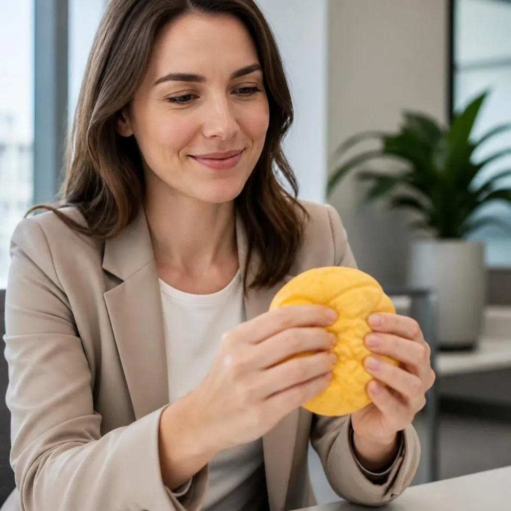 Crunchy Pineapple Bun Squeeze Toy Sound Effects Moldable Croissant Pinch Comfortable Anxiety Relief Crackling Food Squishy Toy