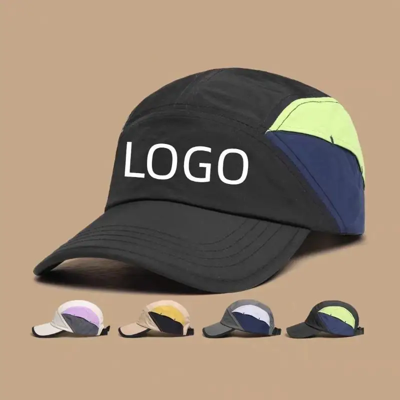 Men Quick Drying Hat Sport Lightweight Breathable Color Blocked Duckbill Cap Customized LOGO Summer Outdoor Camping Baseball Cap