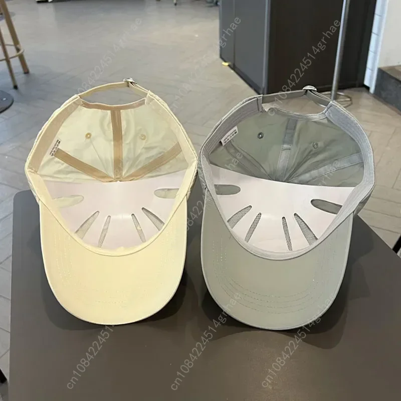 أزياء التطريز سريعة الجافة قبعة بيسبول للرجال النساء الصيف الرياضة في الهواء الطلق جولف أقنعة قبعة الشمس بلون Snapback قبعة خفيفة