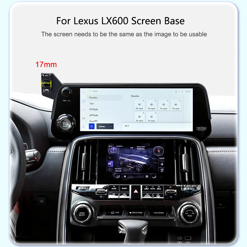 Car Mobile Phone Holder For Lexus LX600 LX570 Screen Fix base Cell Phone Holder Gravity Clamping Suitable For Various of Phones