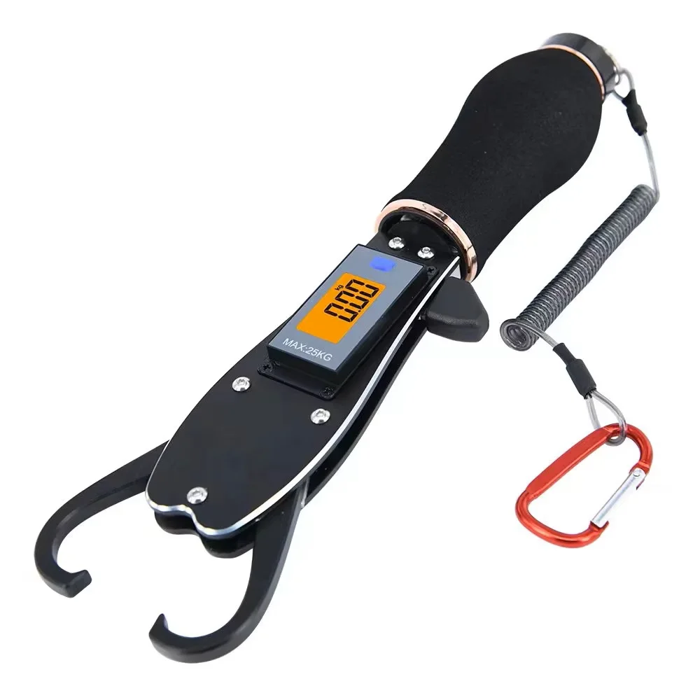 max-556b-25kg-portable-digital-lcd-screen-fish-scale-gripper-aluminum-alloy-fishing-grip-scale-360-degrees-rotatable-eva-handle