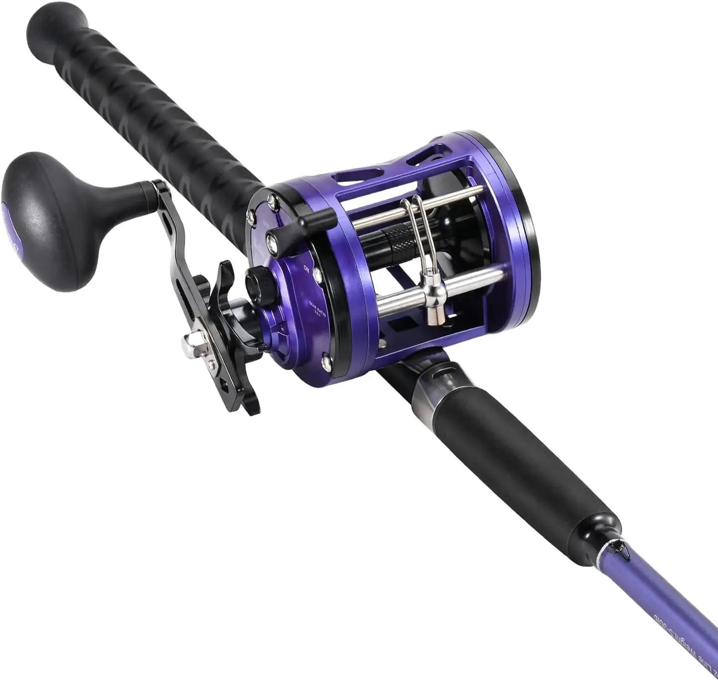 Heavy Duty Rod and Reel Combo for Trolling, Inshore, and Catfish - 4000 Size Spinning Reel, 2-Piece Saltwater Fishing Set for Bi