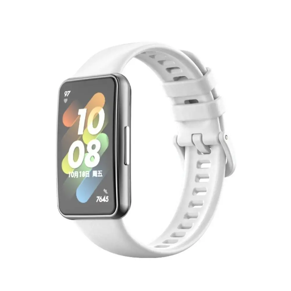 New Silicone Watch Strap Replacement Plastic Adapter Bracelet Breathable Accessories Watchband for Huawei Band 7