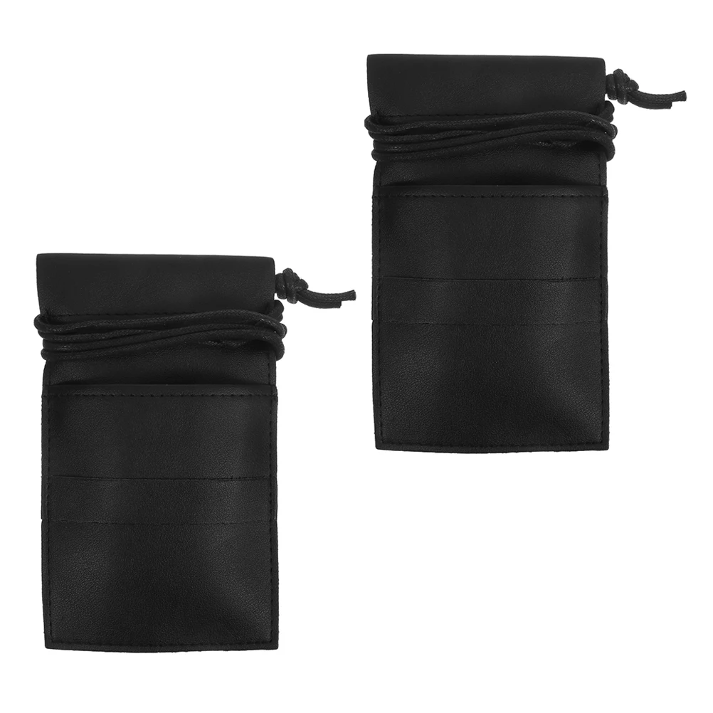 

2pcs Hairdressing Scissors Waist Bag Durable PU Large Capacity Stylist Barber Storage Case Salon Cutting Travel Tool Belt Bag