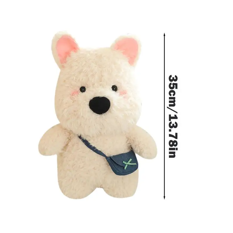 Perro de peluche de 13,7 pulgadas, figura de peluche suave de las tierras altas, muñecos de peluche huggable para niños y niñas, decoración del hogar para
