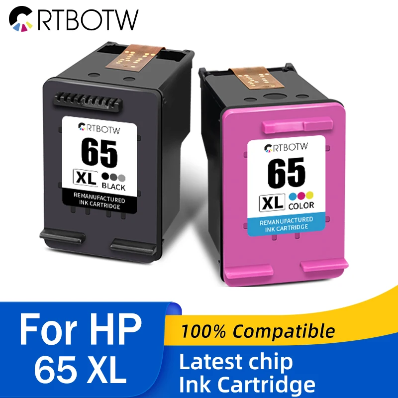 65XL Ink Cartridge Replacement For HP 65 XL HP65 Compatible Envy 2655 3733 3735 3752 3755 3758 5010 5012 5014 5020 5030 Printer