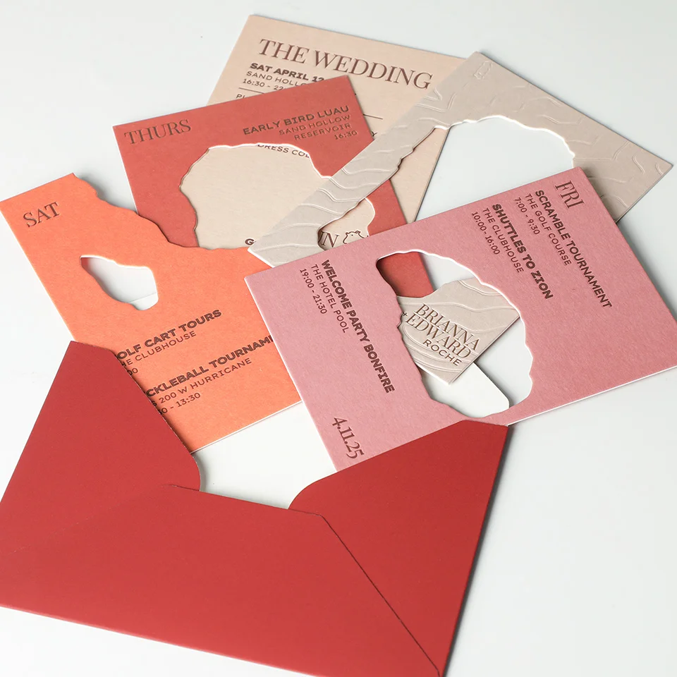 

Custom High Quality Irregular Wedding Cards and Envelopes Luxury Wedding Invitation Paper Poster Unique Design Invitations