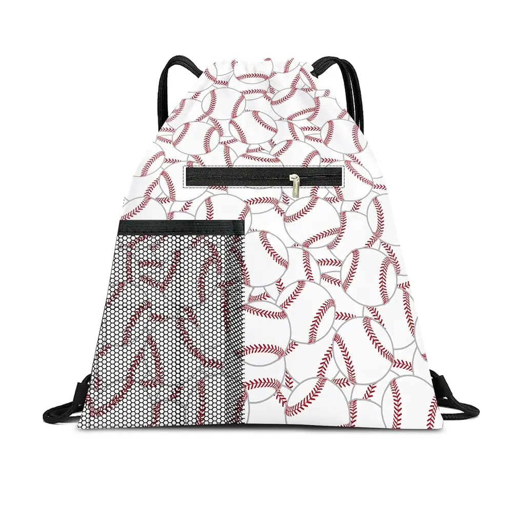 

Спортивная сумка-рюкзак на шнурке, большая пляжная сумка для плавания с сетчатым карманом для бутылки с водой, стильный спортивный мешок на молнии