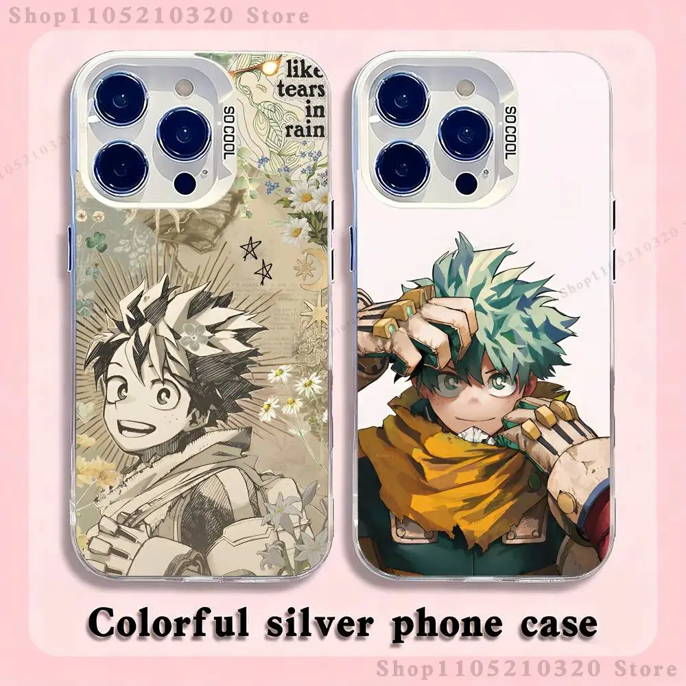 Image of My H-Hero Academia D-Deku Handyhülle für iPhone 17,16,15,14,13,12,X,8,Pro,Max,Plus,E,SE4,Air,Mini Weiß IMD Matt