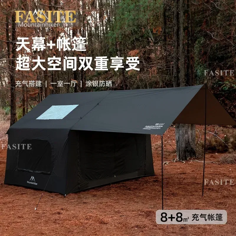 For Mountain guest 8 Inflatable Tent 8m2 Outdoor Camping Multi Person Large Capacity Leisure Rainproof Waterproof Shelter