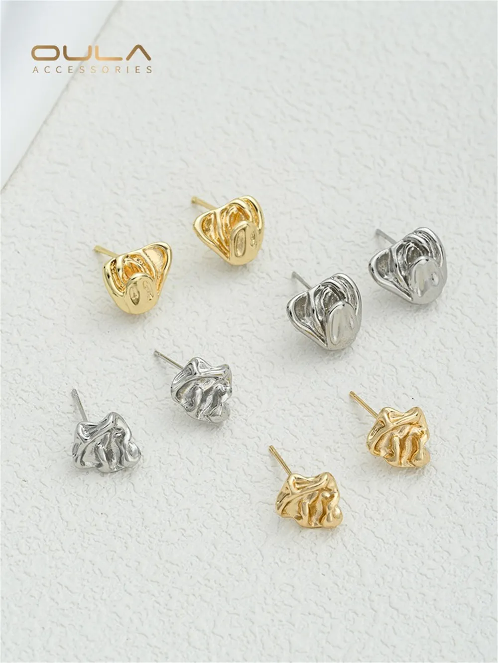 

1 пара позолоченных художественных серег-тюльпанов с розой 14 карат, иглы из серебра 925 пробы с подвесками, аксессуары для сережек ручной работы своими руками