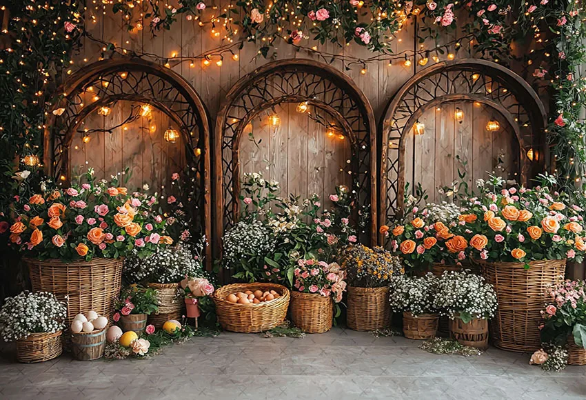 Фон для фотосъемки Mehofond, весенняя пасхальная арка, бохо, цветочные яйца, детский день рождения, портретный декор, фон для фотостудии