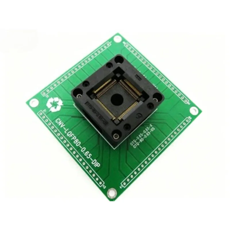 OTQ-80-0.65-05  QFP80 IC Test And Burn In Socket 0.65mm Pitch Package Size 14x14mm