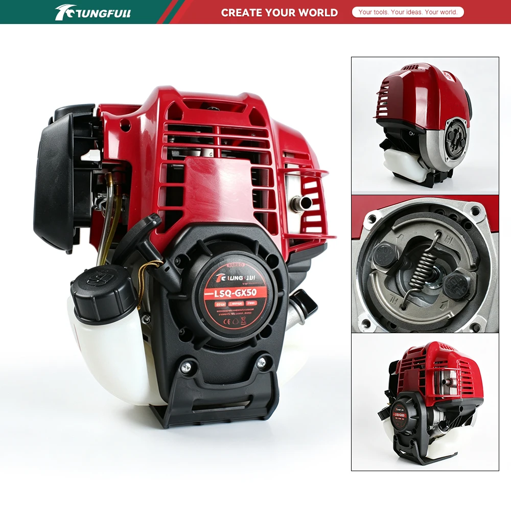 TUNGFULL Small Portable GX50 Engine 4 Stroke Air Cooled 47.9CC 1.5KW Weeder Power Replacement Motor For Garden Power Tools