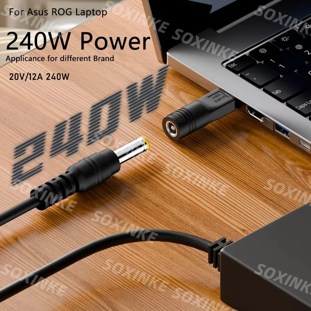 Laptop DC Power Charger Adapter Converter 200W 240W for Asus ROG Zephyrus G16 G14 for Asus Square Notebook Jack Connector