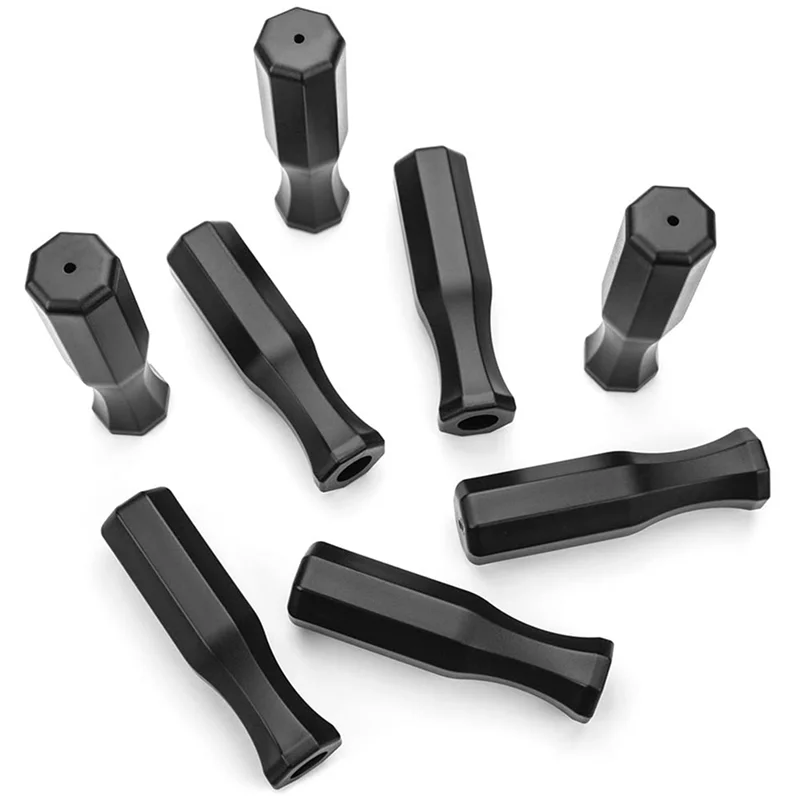 Table Football Machine Accessories Foosball Handle Grips Octagonal Plastic Handles For Standard Table Feet (16 Pack)