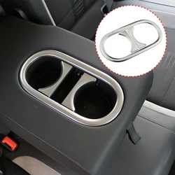 Stainless Steel Car Rear Seat Water Cup Cover Decoration Sticker Trim for Volkswagen VW T-roc Troc 2018-2023 Accessories
