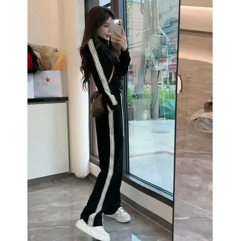 Casual Two-piece Set 2022 Spring and Autumn New Age Reducing Fashion Women\'s Suit Korean Short Coat+wide Leg Pants Skirt Suit