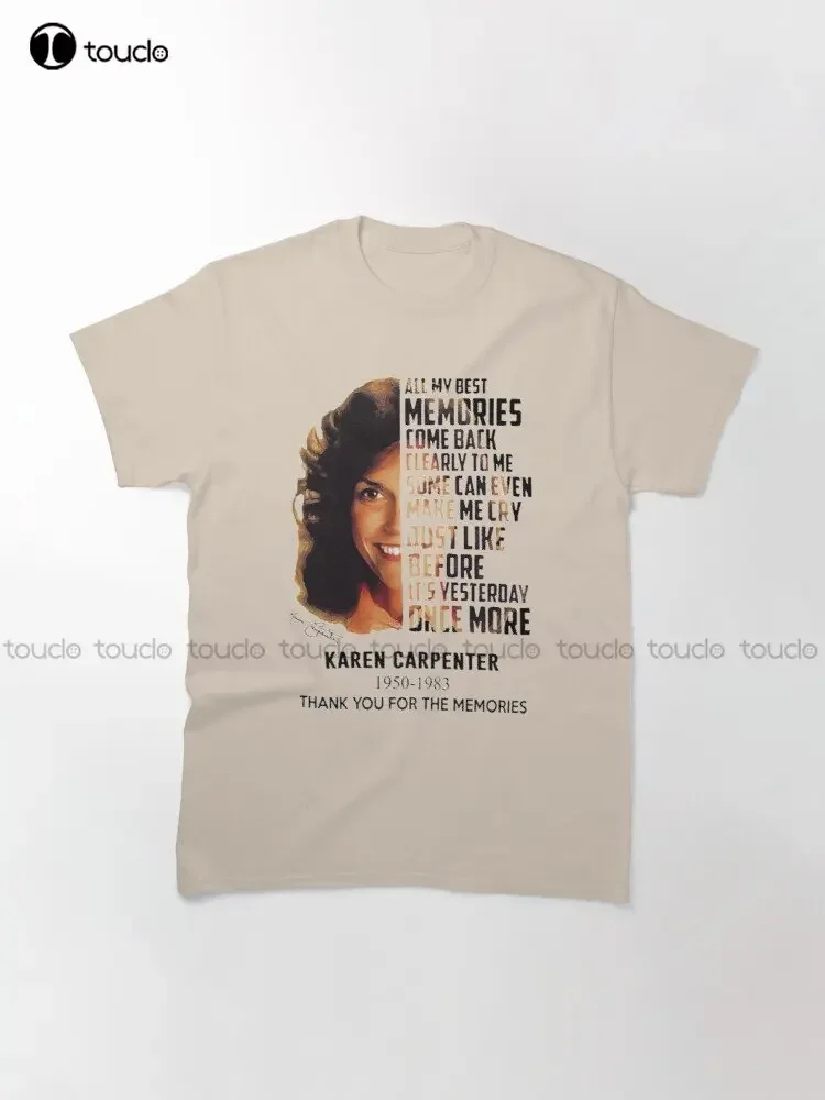 Music Icon 1950 1983 Thank You For The Memories Karen Carpenter Classic T-Shirt Women Shirts Xs-5Xl Custom Gift Make Your Design