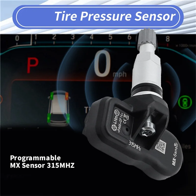 Sensor de presión de neumáticos TPMS, 8 Uds., Universal, programable, 315Mhz, para Autel TS408 TS508 ITS600, Monitor de Sensor MX