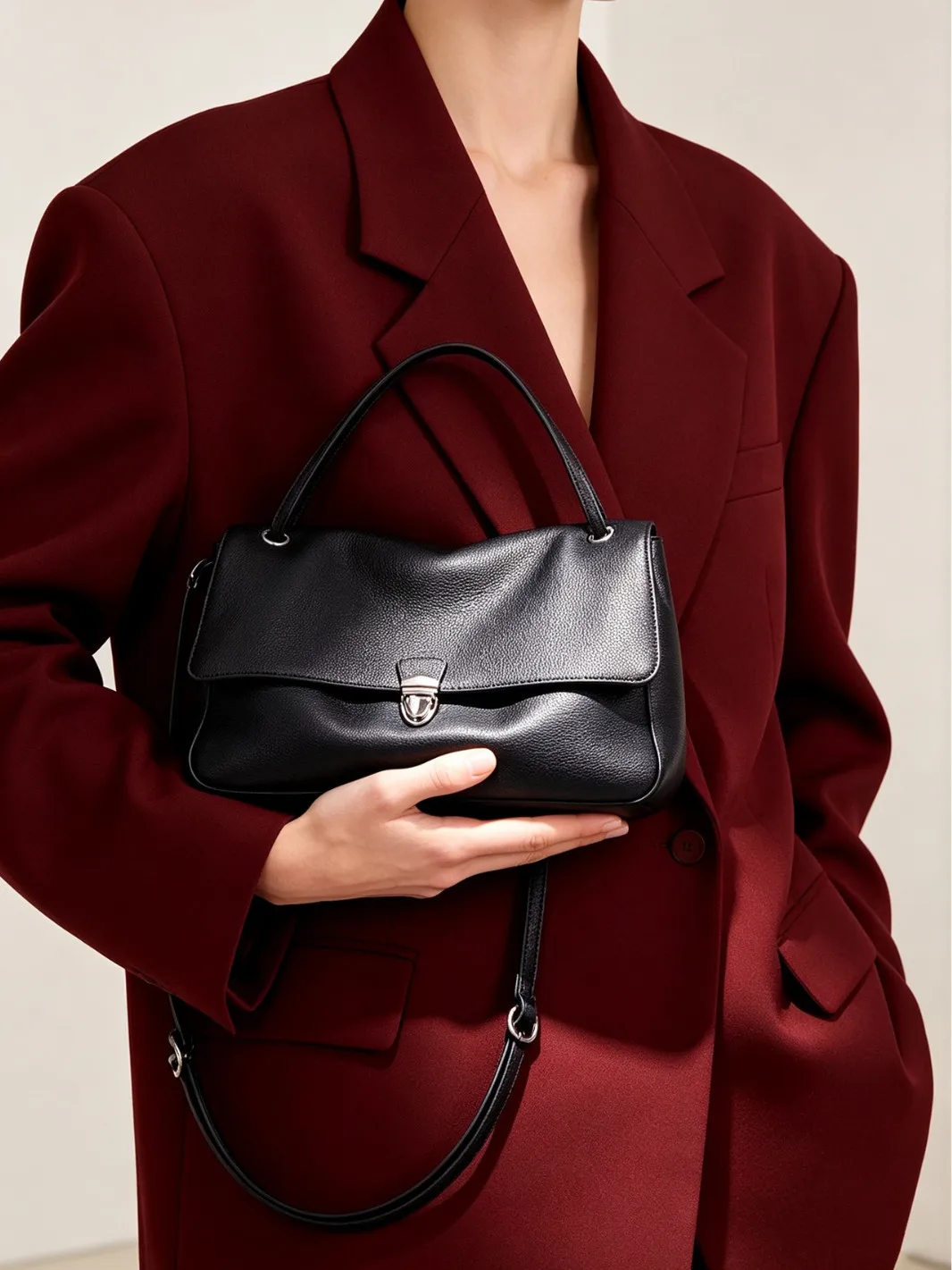 2026 New Elegant Handbag, Korean Niche Design Shoulder Bag, Minimalist Large Capacity Crossbody Bag for Commute Women