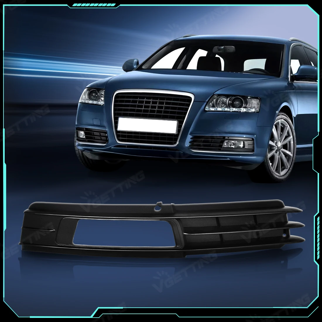 Front Bumper Fog Light Grille Cover Frame For Audi A6 C6 4F Sedan Avant 2008 2009 2010 2011 4F0807681P Left/Right Accessories - view 6