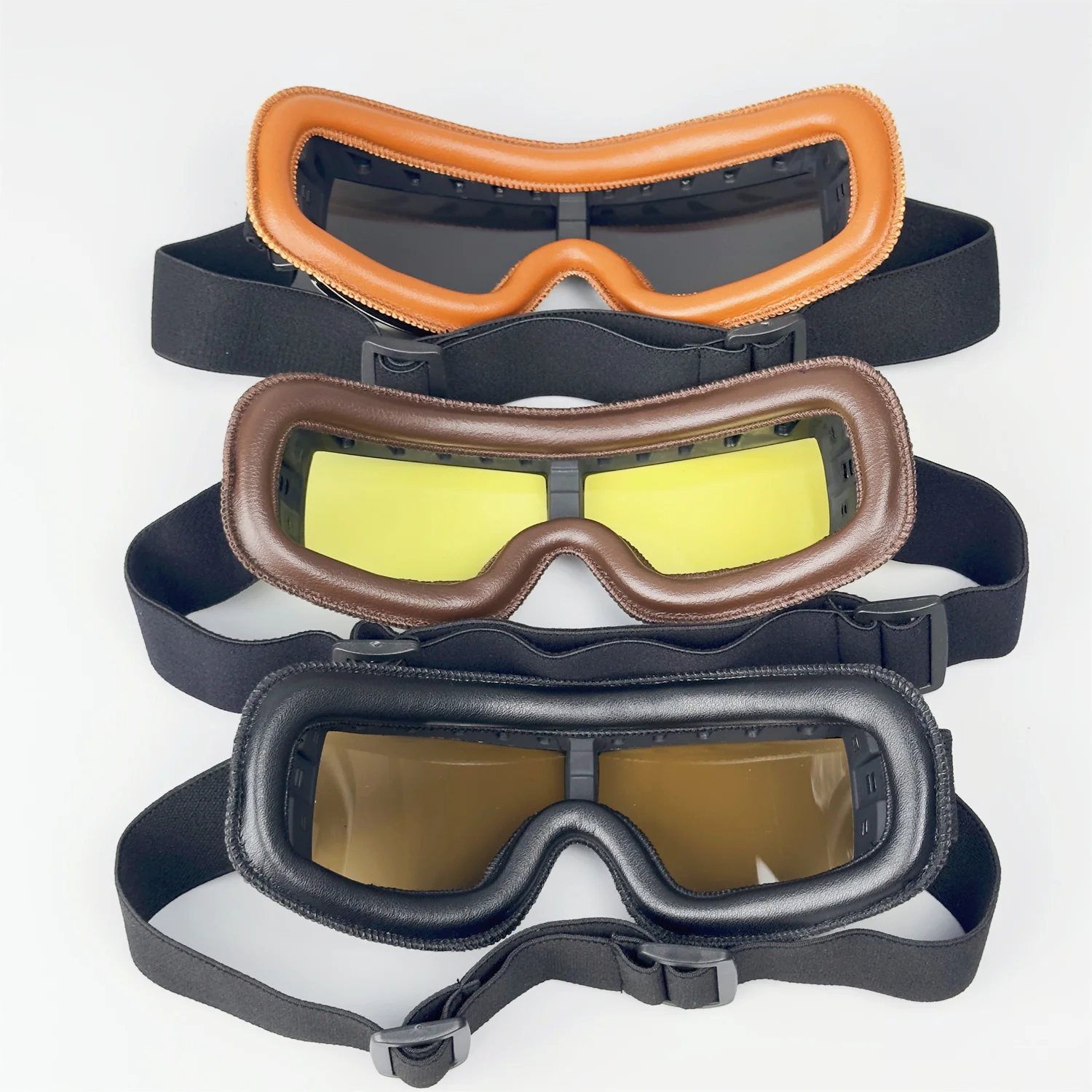 Motorcycle Glasses - Windproof Vintage Sunglasses for Bike Helmets, Retro Style Riding Goggles, Classic Motorcycle Accessories - view 5