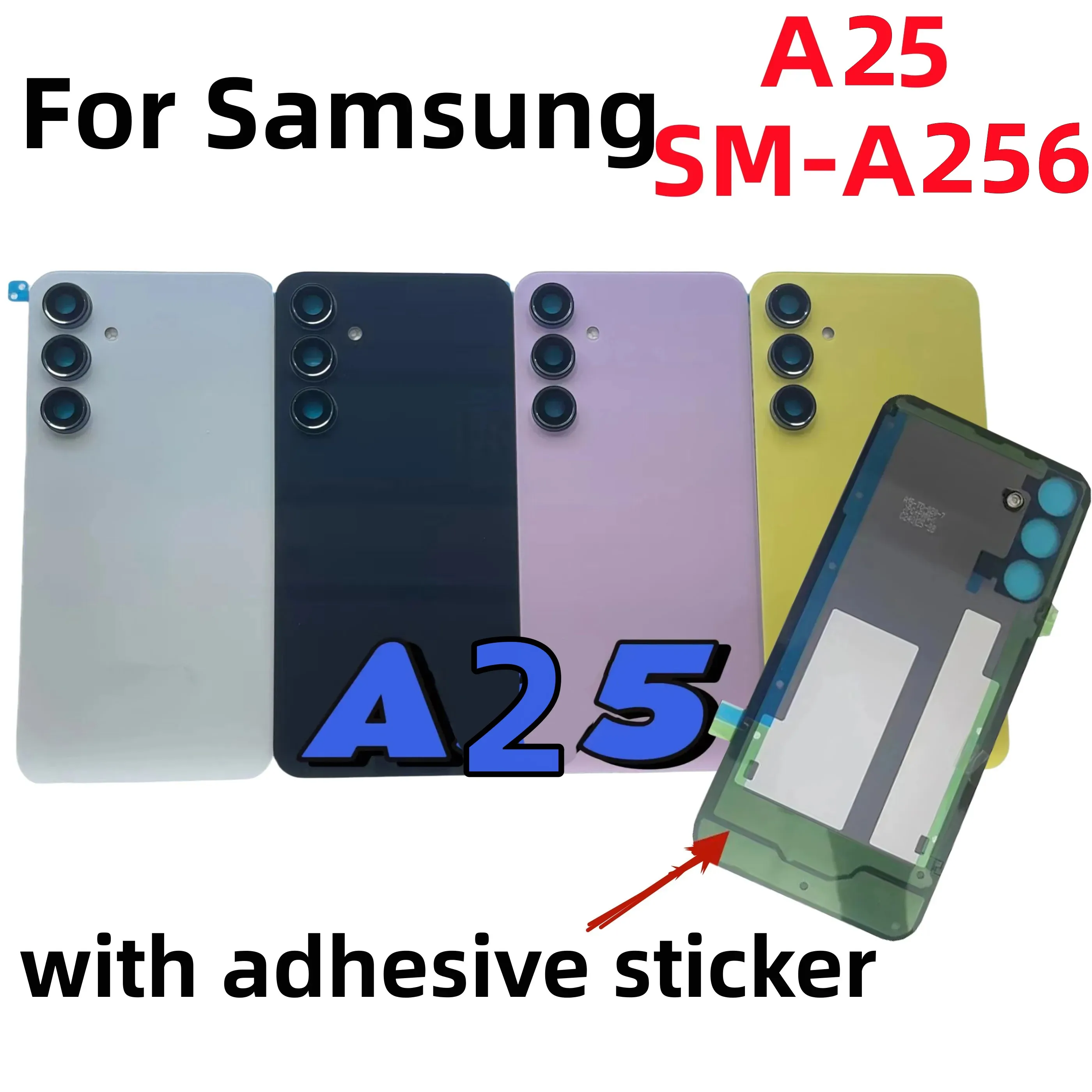 Back Cover Glass Replacement For Samsung Galaxy A25 5G SM-A2560 A256E/DSN Phone Battery Back Cover case Rear Door Housing Case