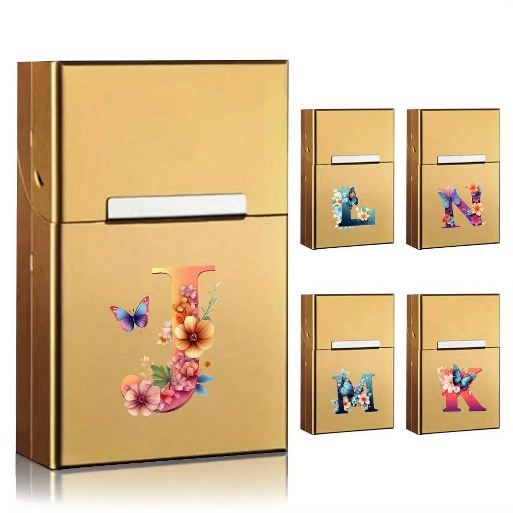 Metal Cigarette Case with Magnetic Buckle Cigar Organizer Aluminum Shell Dustproof Portable Fashion Holder