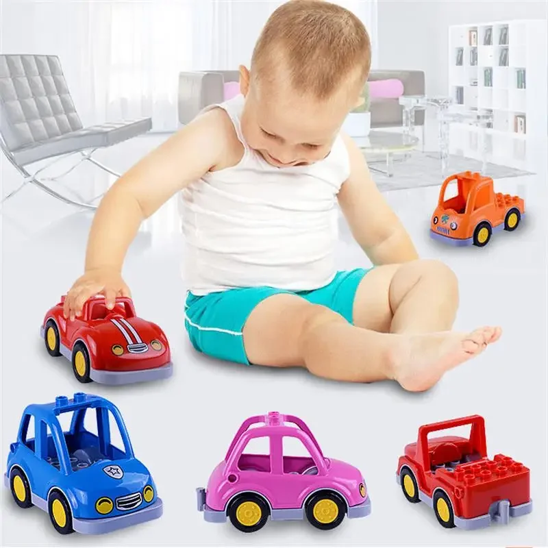 New Large Building Blocks Children Toys Cartoon Princess Carriage Car Airplane Vehicle Model Big Size Bricks Gift For Children