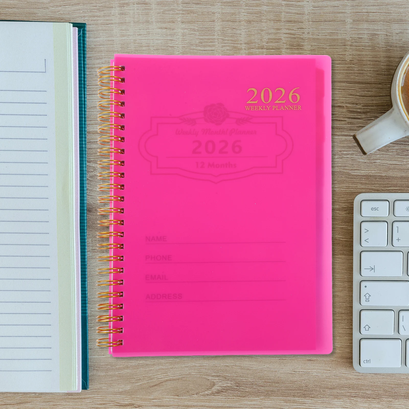 

2026 Yearly Planner Notebook Monthly Weekly Daily Calendar Agenda For Work School Schedule Organization Habit Tracker Time