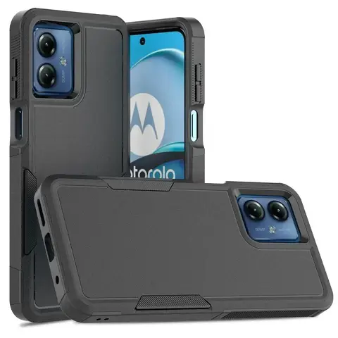 Rugged Armor Shockproof Phone Case For Motorola Moto G54 G84 G14 Edge 40 Neo G Stylus 5G Power 2025 PC+TPU Protection Back Cover
