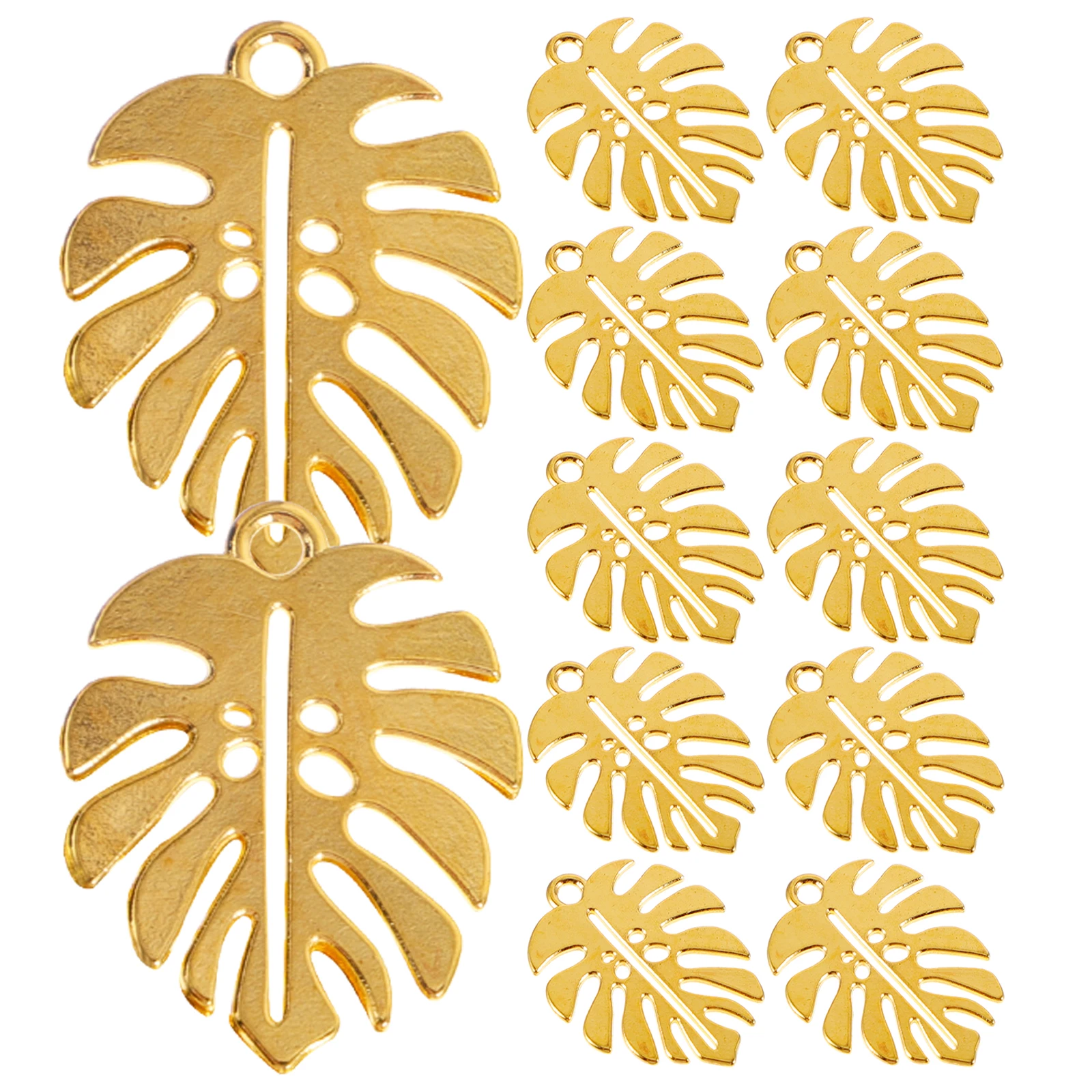 

50pcs Retro Alloy Leaf Charms Earrings Necklace DIY Accessories Creative Jewelry Making Beads Pendant Bulk Supplies