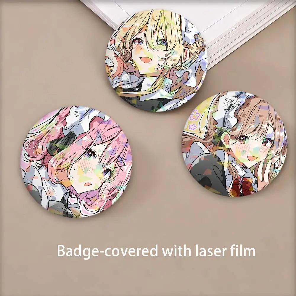 Anime There's No Freaking Way I'll Be Your Lover Unless Round Badge for Backpack Accessories Laser Lapel Pins Jewelry Gifts