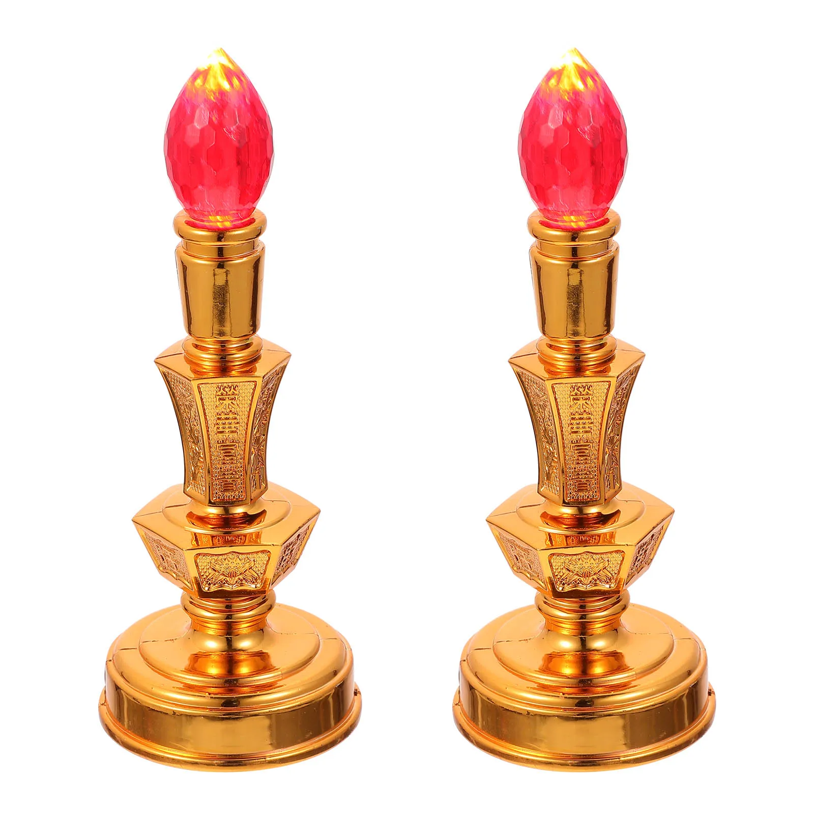 

LED Electronic Light Decorative Wax Taper Lamp for Wedding Party Smoke Free Powered Desktop Ornament